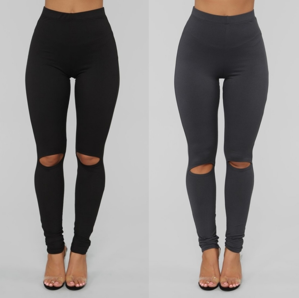 LAST ONE (Sz M)☀️Fashion Nova Charcoal Gray Casual Leggings☀️